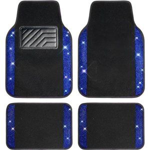Bling Rhinestones Diamond Universal Waterproof Car Floor Mat,Crystal Sparkling